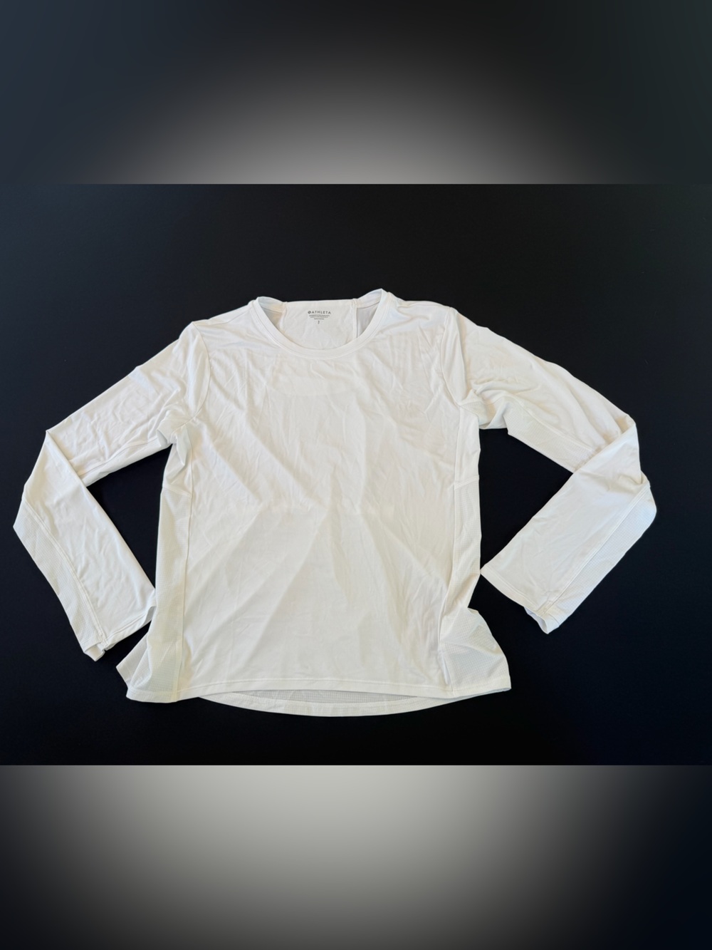 Athleta White Long Sleeve Performance Top
